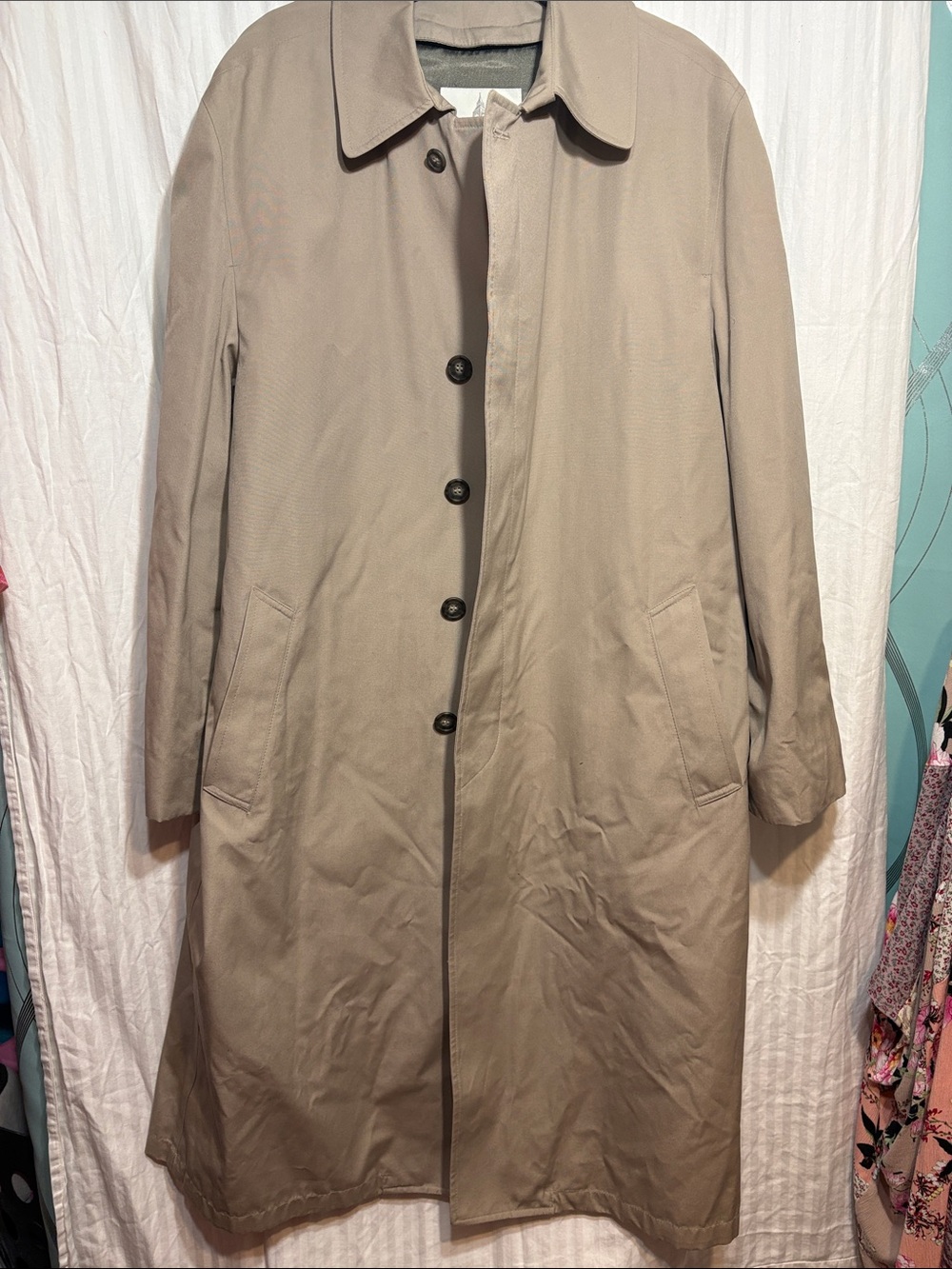 London Fog Long Tan Trench Coat